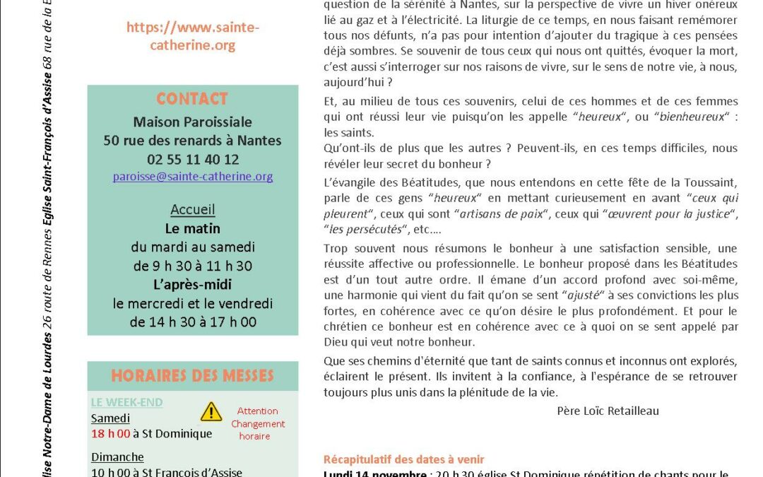 Bulletin de Novembre 2022