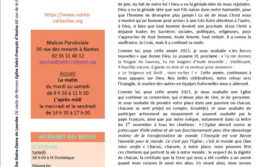 bulletin de Janvier 2023