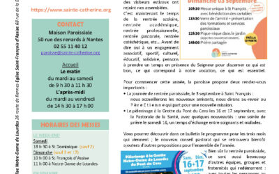 Bulletin du mois de SEPTEMBRE