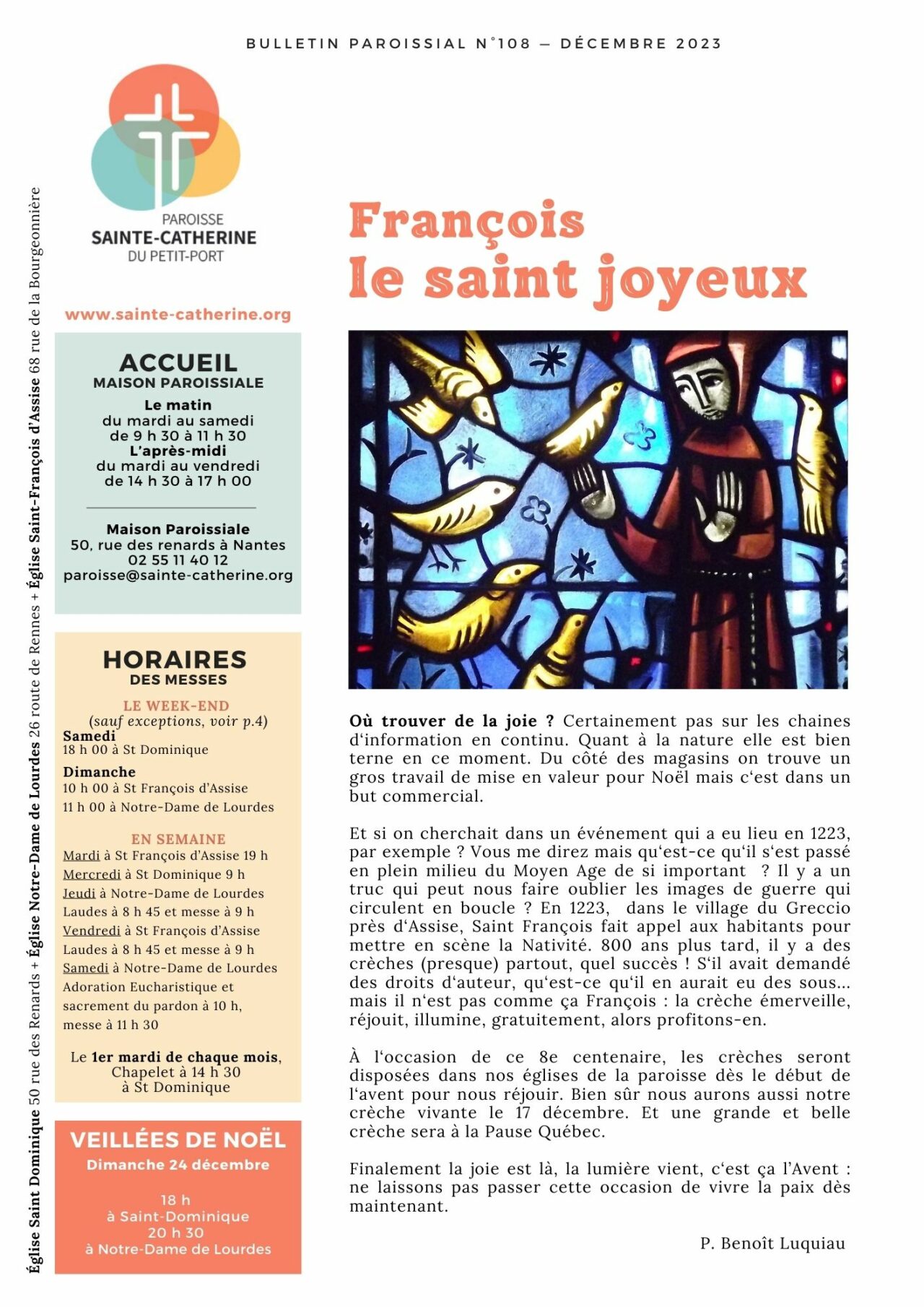 Bulletin de DÉCEMBRE 2023 Paroisse SainteCatherine du petitport