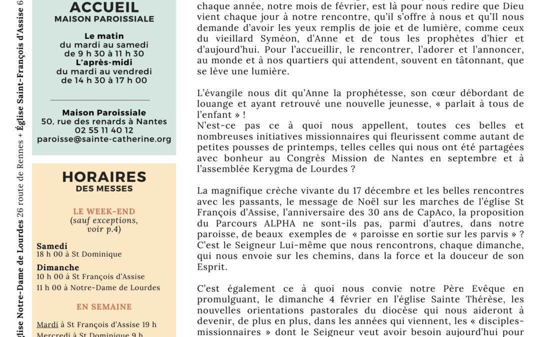 Bulletin du mois de Février 2024