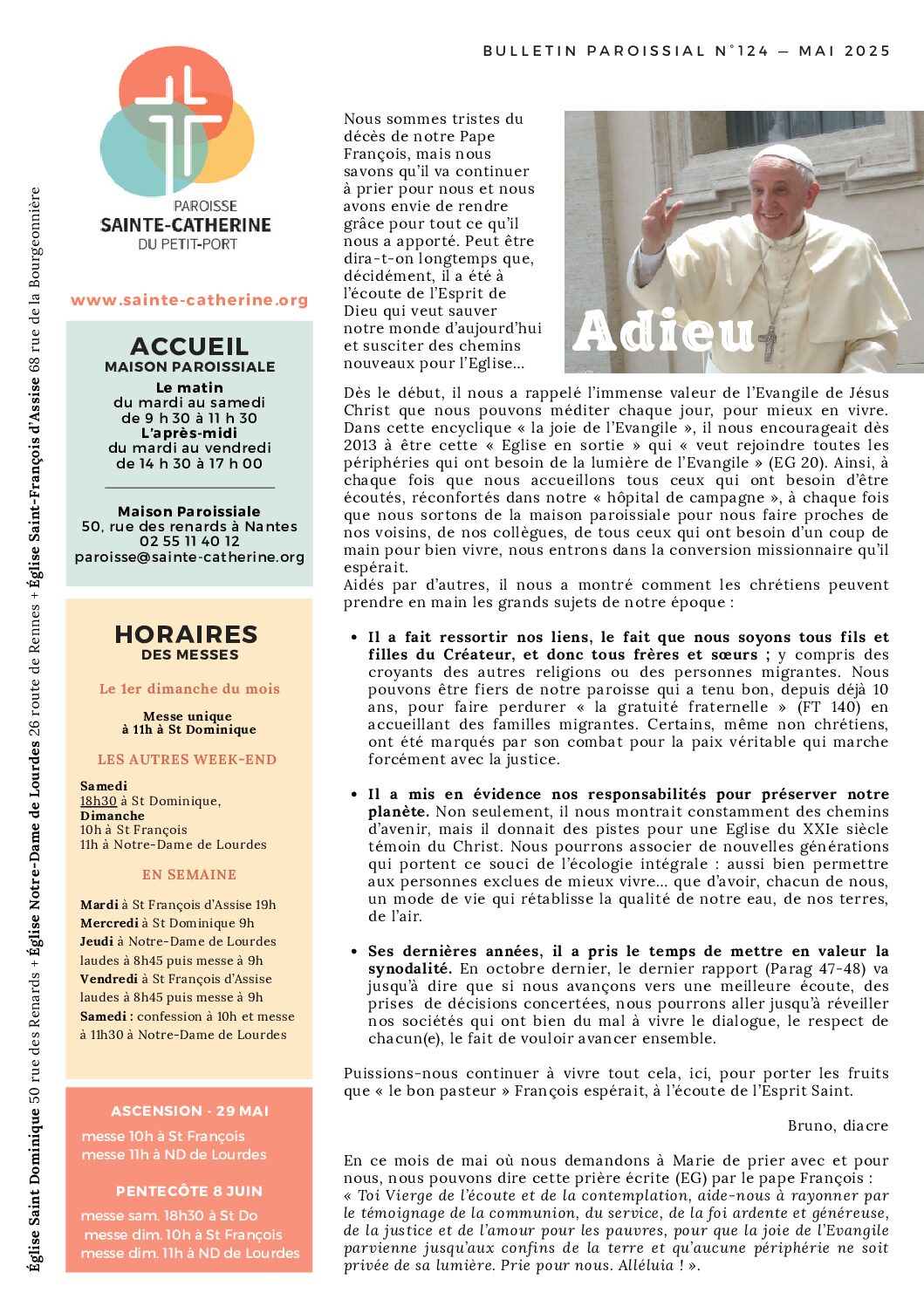Bulletin du mois de mai 2025