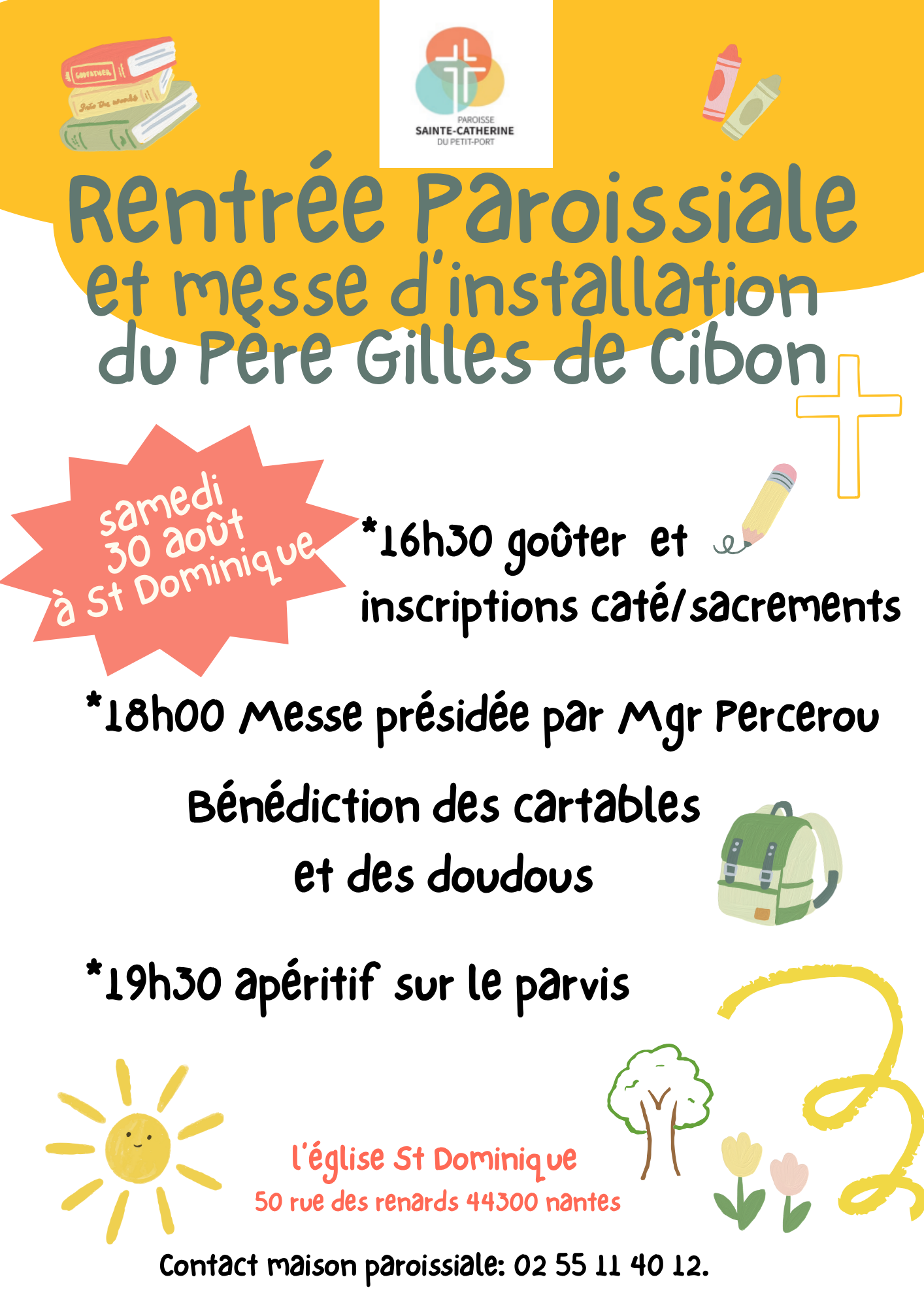 affiche messe installation 2025