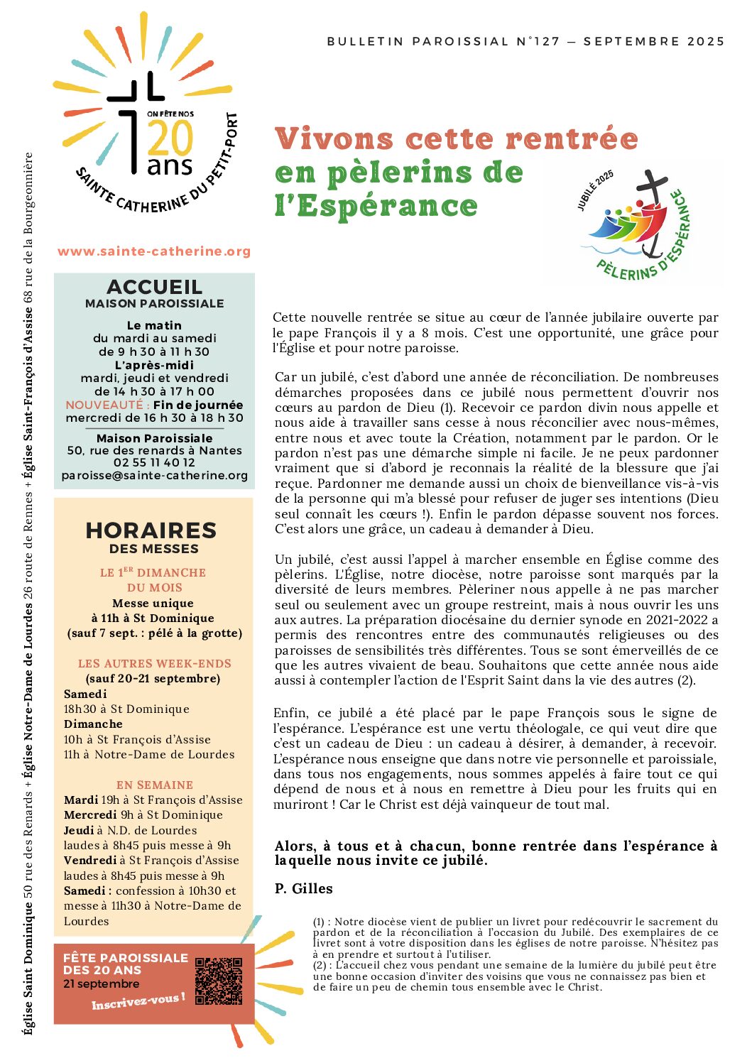 Bulletin de septembre 2025