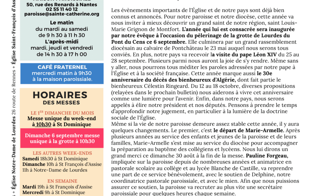 Bulletin de septembre
