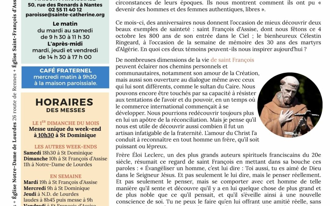 Bulletin du mois d’octobre